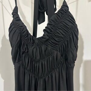 Vintage Charlotte Russe Black Ruched Dress